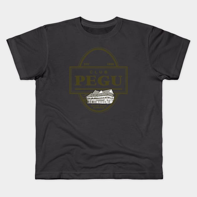 Club Pegu, Rangoon Kids T-Shirt by shwewawah